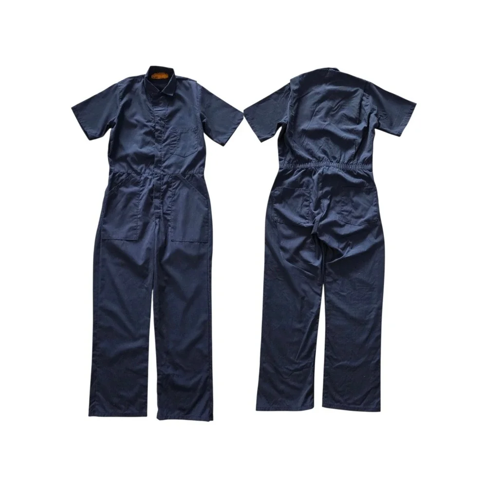 VTG Engineered Work Garments Mens M Navy USA Union Mechanic Coverall Uniform